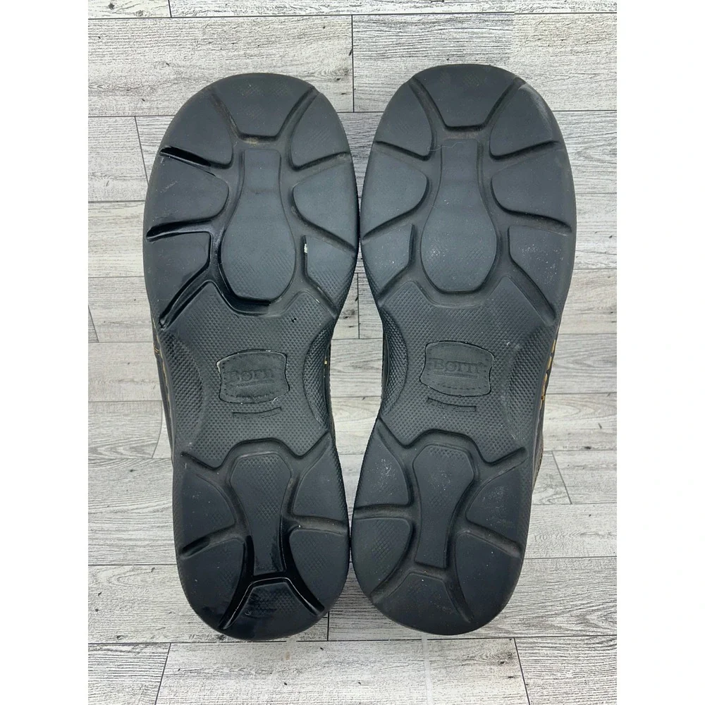 Born Men Black Leather Slip On Moc Toe Loafers‎ Shoes M3663 CCI15 Size 12M